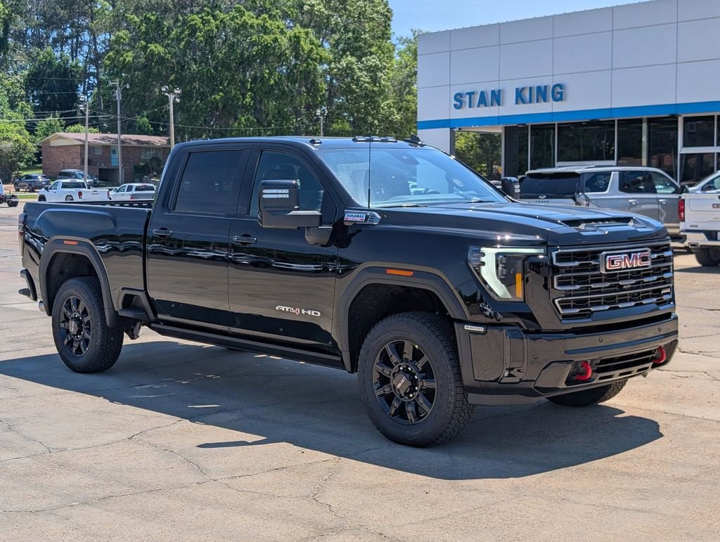 2026 GMC Sierra 2500 HD AT4 in Onyx Black — front three-quarter view