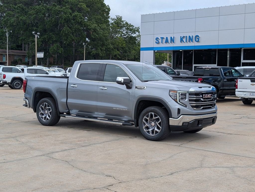 2026 GMC Sierra 1500 SLT in Sterling Metallic — front three-quarter view