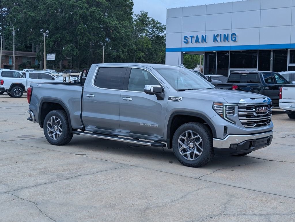 2026 GMC Sierra 1500 SLT in Sterling Metallic — front three-quarter view